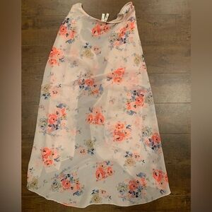 Small white/pink floral Live 4 Truth kimono-style cover up